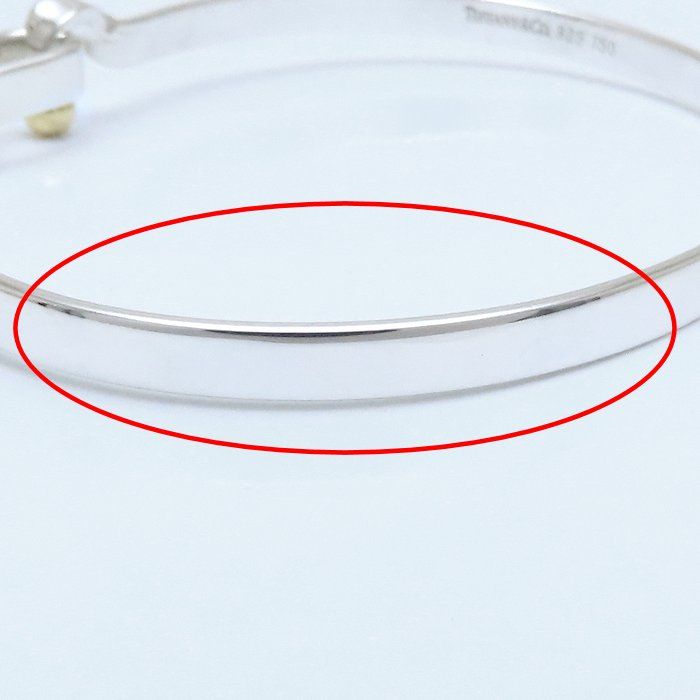 TIFFANY-Co. ティファニー フック＆アイ バングル シルバー925xK18YG イエローゴールド レディース 294352 BJ SIROKUMA-CORPORATION_COM