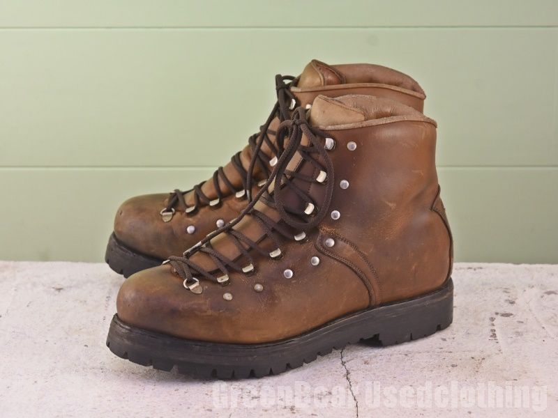 ビンテージ St Moritz トレッキングブーツ 良い味 茶 ブラウン メンズ 7 25cm Z286 ビンテージ St Moritz トレッキングブーツ 良い味 茶 ブラウン
