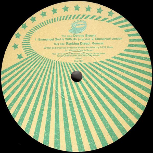 英10” Dennis Brown | Ranking Dread Emmanuel God Is With Us | General GLM1007 GLIMMER |00200