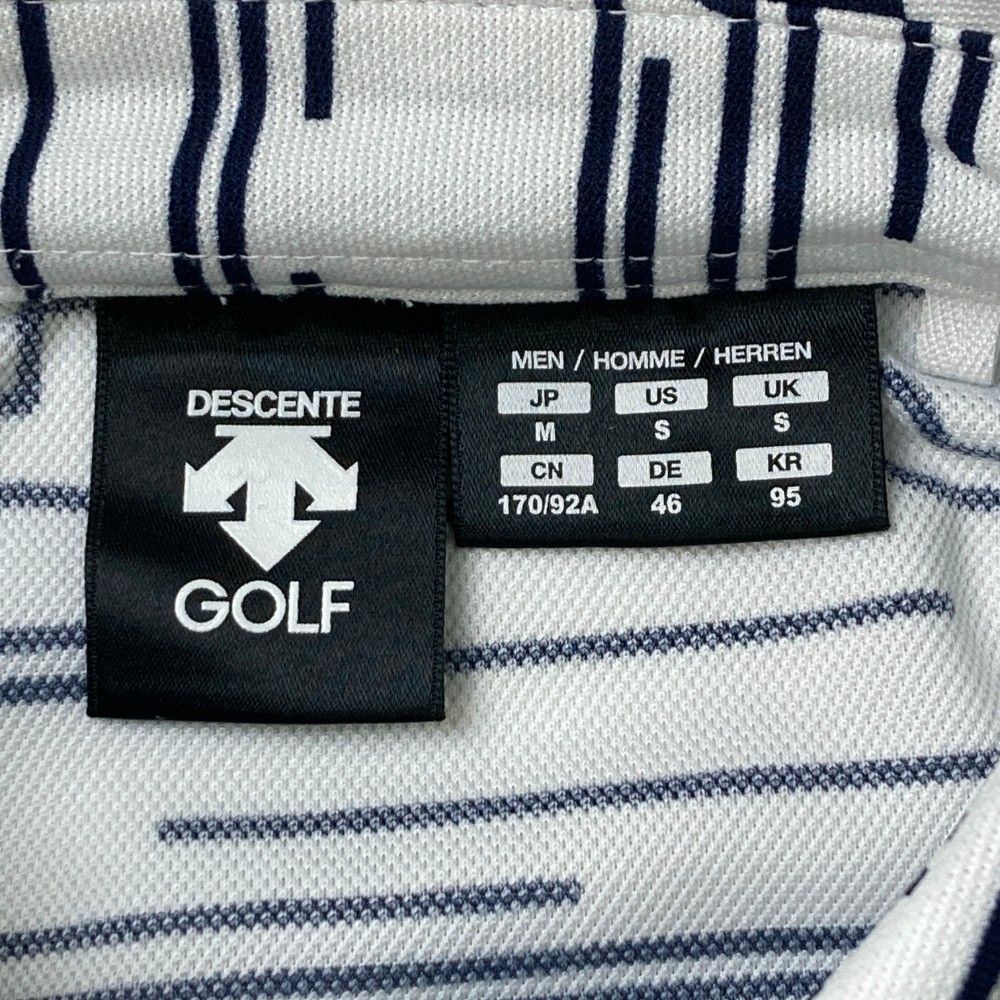 サイズ：M DESCENTE GOLF デサントゴルフ 半袖ポロシャツ 総柄