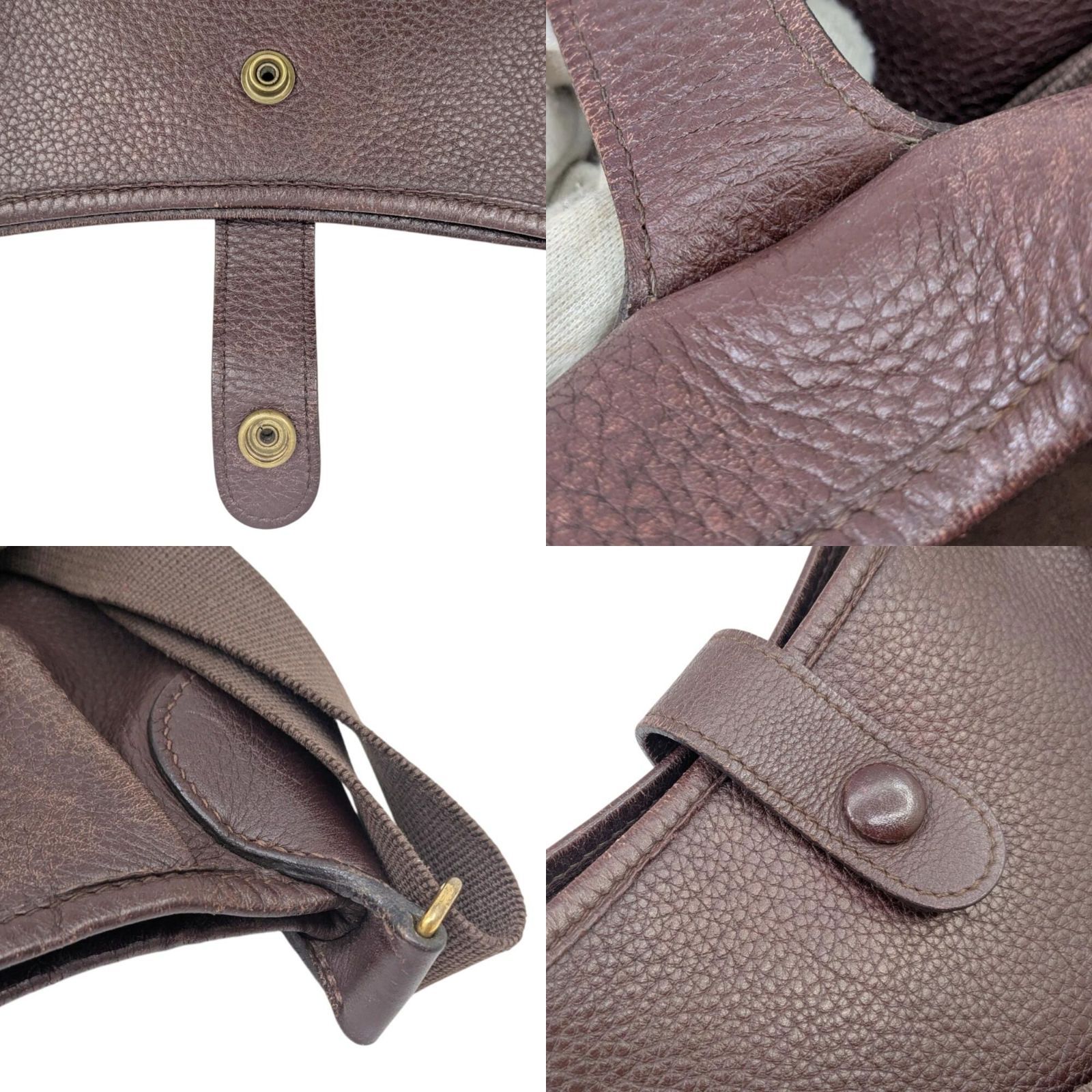 中古】HERMES エルメス ロデオ2 ロデオドゥ トゴ ブラウン 斜め掛け 