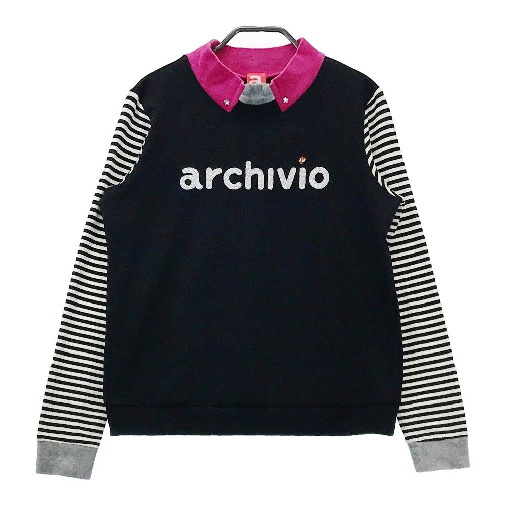 サイズ：38 ARCHIVIO アルチビオ ハイネック 長袖Tシャツ プルオーバー ブラック系 [240101236785]# ゴルフウェア レディース  ストスト - メルカリ