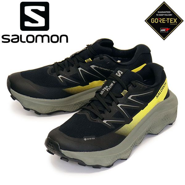 Salomon サロモン L47883200 ULTRA FLOW 2 GORE-TEX 男性用トレイルランニングシューズ Black Sedona Sage Incaberry SL084 27.5cm