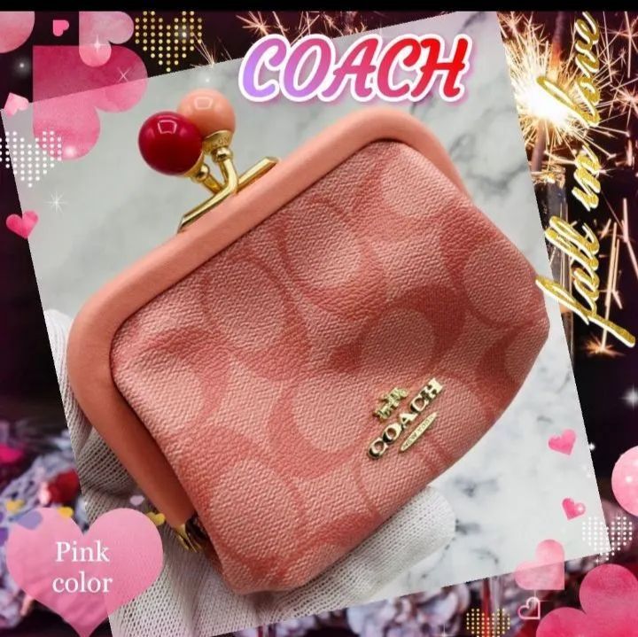 ノラキスロック コインケース ピンク❣️❣️COACH コーチ 財布