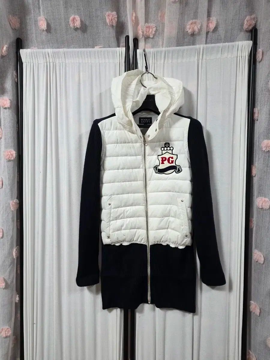 パーリーゲイツ ウールニット バイカラー 防風 ダウン 1 95