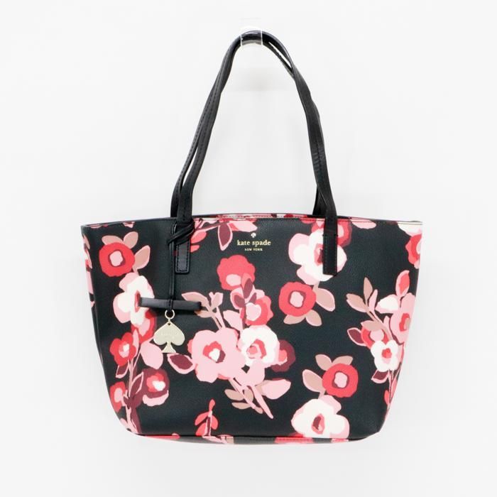 ケイトスペード Kate Spade トートバッグ レザー PVC フラワー