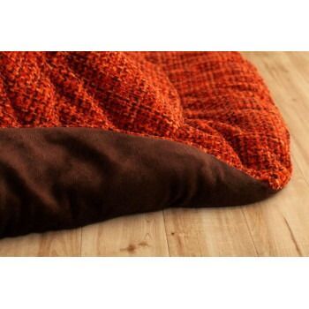 こたつ布団 円形 無地調 約220cm丸 オレンジ 1181770206711