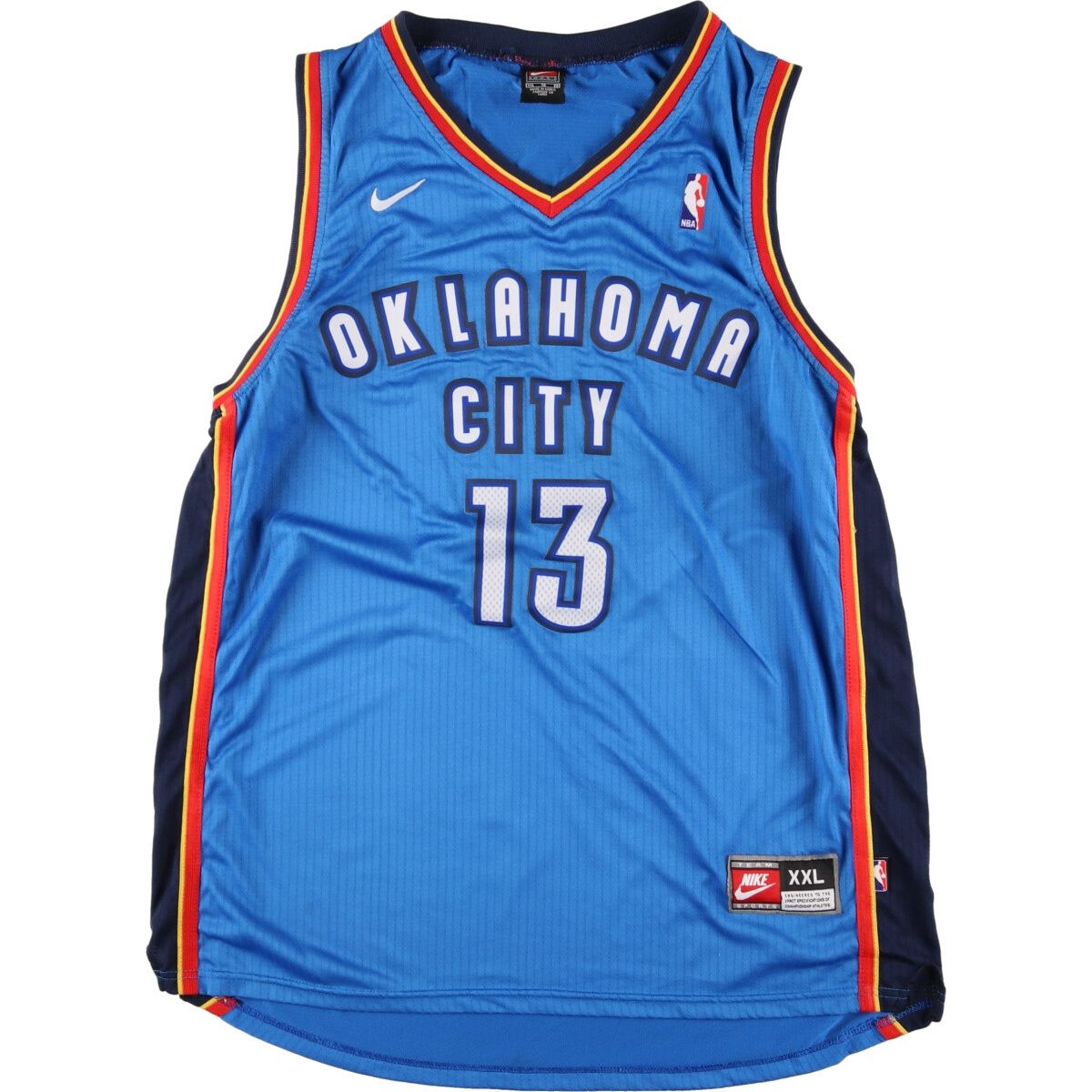 古着 00年代 ナイキ NIKE TEAM NBA OKLAHOMA CITY THUNDER オクラホマシティサンダー Vネック  メッシュタンクトップ/eaa430497 - メルカリ