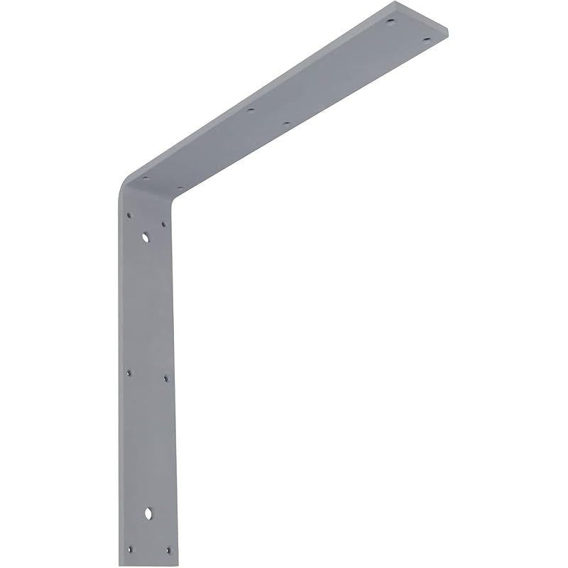 タテカナ 棚受け金具 カウンター 受け金具 補強金物 L型 アングル 鉄フラットバー 厚み 9mm 寸法65mm 巾400×400mm CBA-400 グレー錆止め 日本製 1