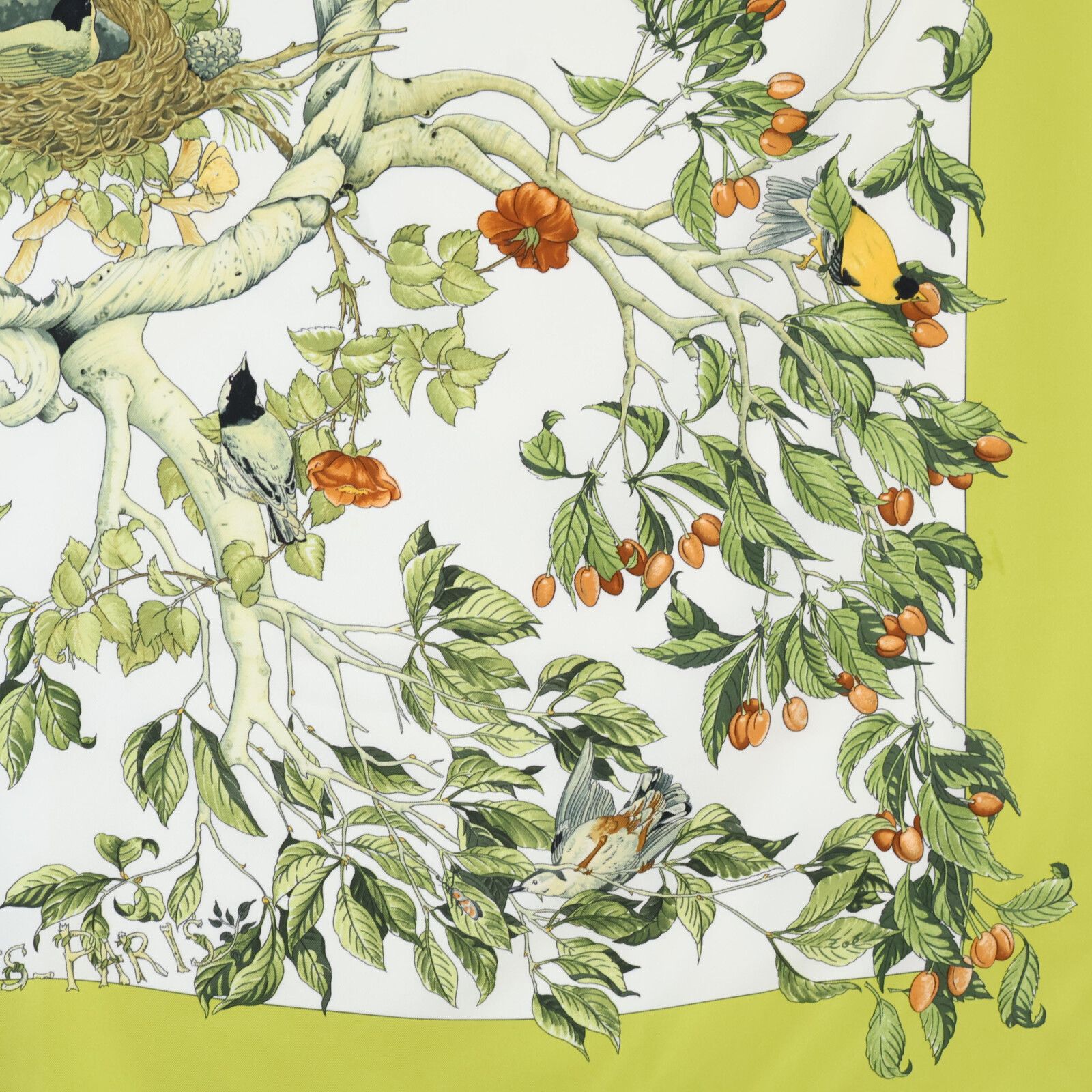 HERMES エルメス 【美品】AU COEUR DES BOIS 森の中で シルク
