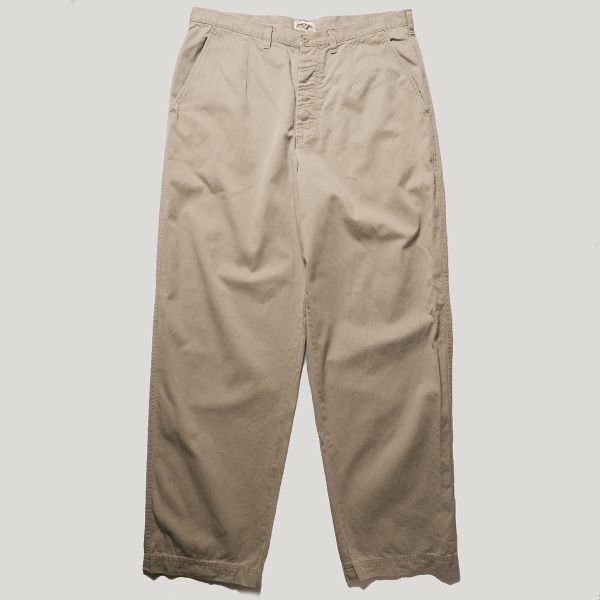 90's Jクルー J.CREW ノータック コットン チノパンツ (36/32) カーキ系 ボタンフライ チノパン 90年代 旧タグ オールド 90's Jクルー J.CREW ノータック コットン チノパンツ (36/32