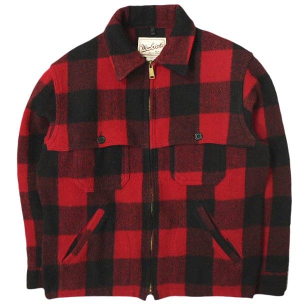 WOOLRICH ウールリッチ アメリカ製 90s バッファローチェック ウールスタッグジャケット M RED/BLACK ヴィンテージ MADE  IN USA アウター g16164 - メルカリ