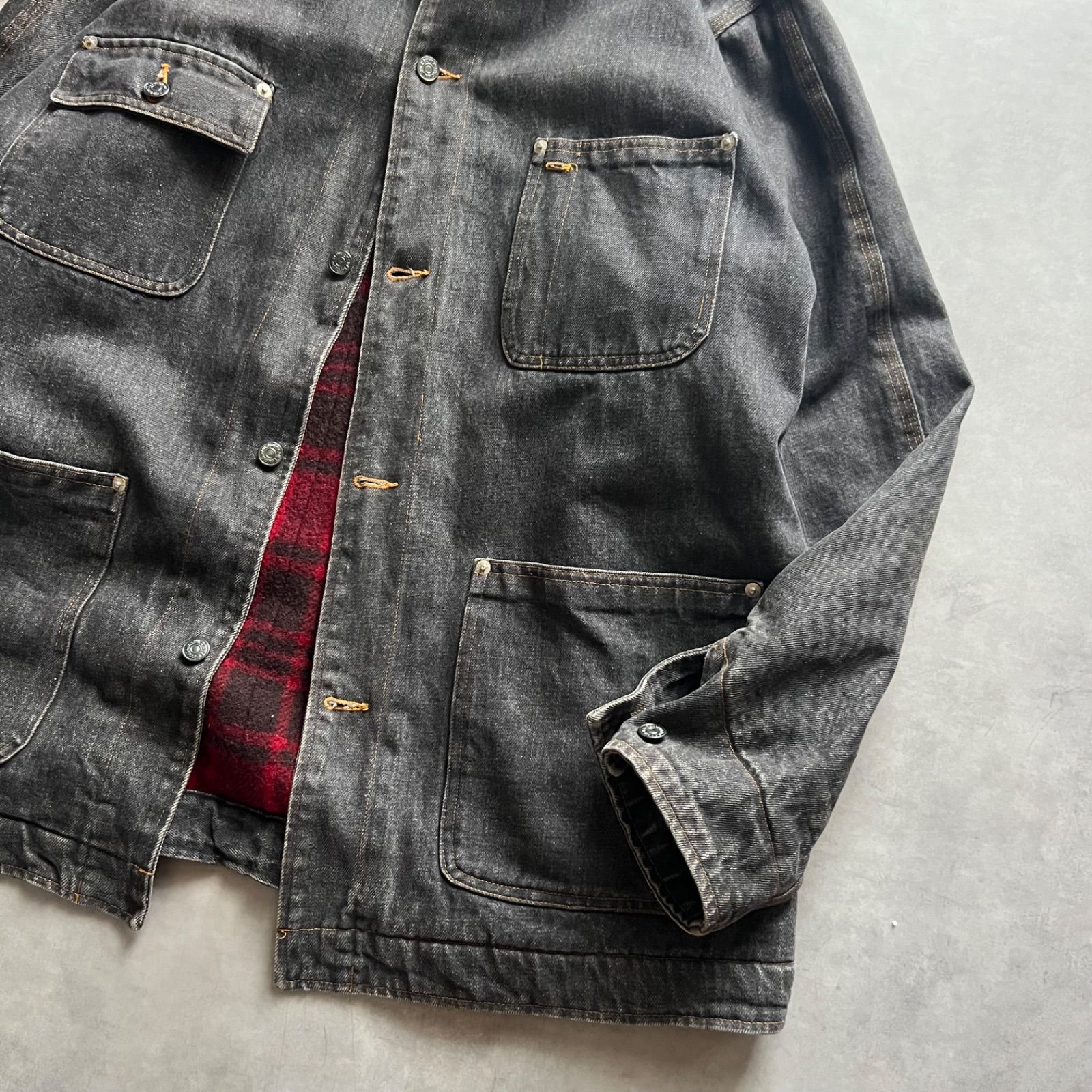 80s Polo RALPH LAUREN black denim coveralls ラルフローレン