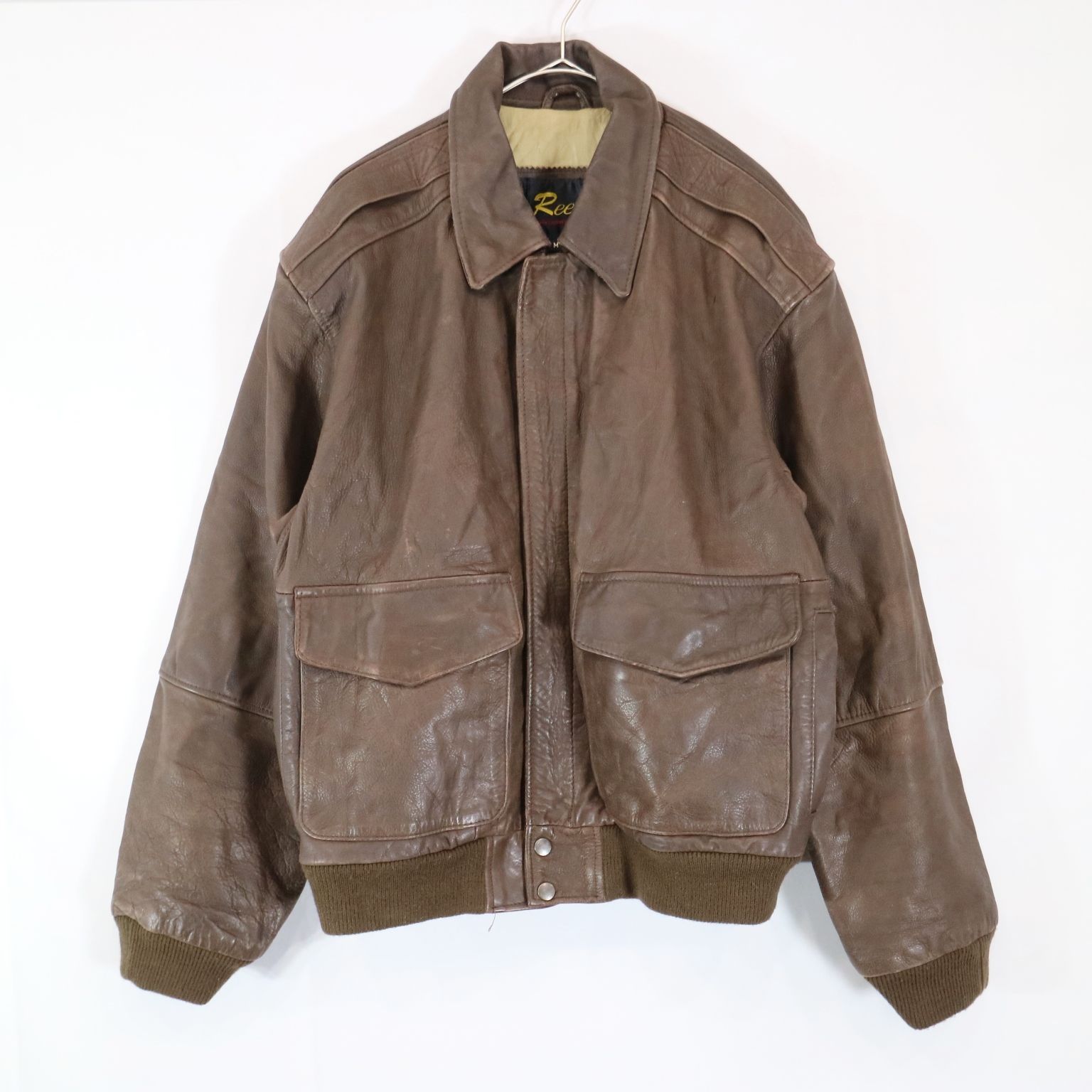 80s Reed リード A-2タイプ レザージャケット フライトジャケット 