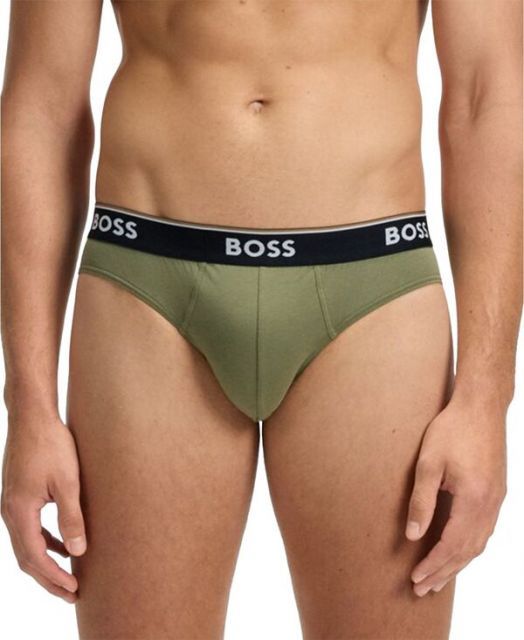 ヒューゴボス メンズ ブリーフパンツ アンダーウェア Men s 3pk. Power Logo Briefs Grey Green Black