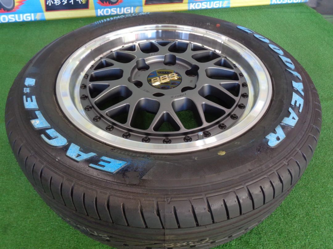 美品　BBS　RT-X001　6.5J-17　6H139.7　+38　グッドイヤー　ナスカー　215/60R17　ハイエース　即納　希少ホイール　中古セット　神奈