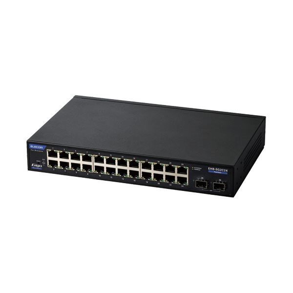 エレコムレイヤー2 Giga対応 Webスマートスイッチ 24ポート EHB-SG2C24 1台