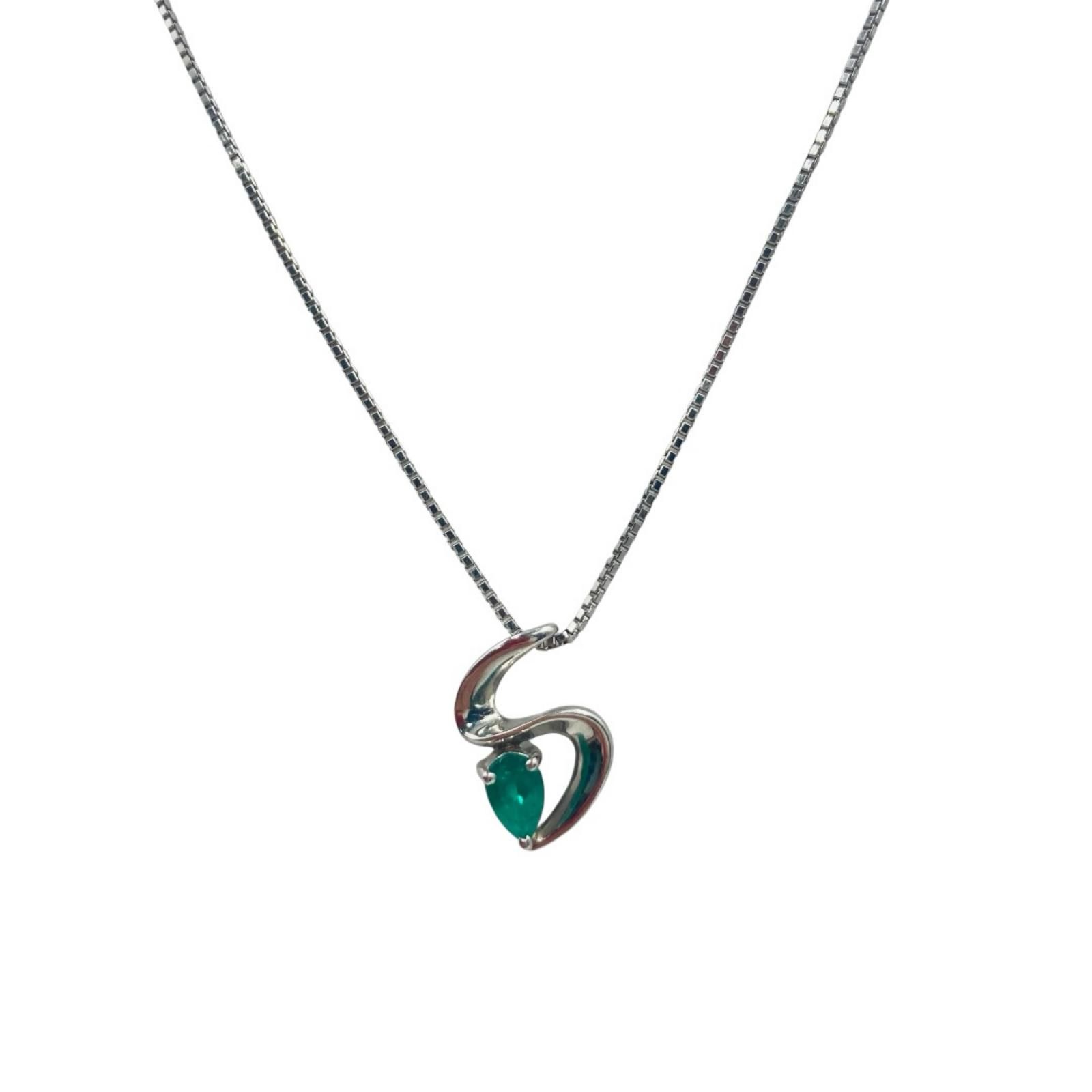 プラチナ エメラルド 0.37ct 6.1g ネックレス 40cm Pt850