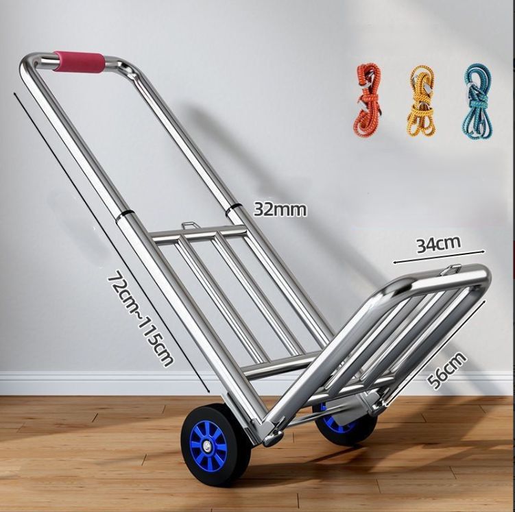台車 実用便利 手押し台車 折りたたみ台車 2輪 ショッピングカートハンドキャリー耐荷重110kg 軽量折りたたみ式 荷物運搬