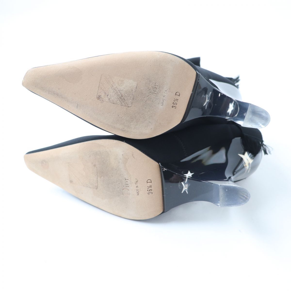 美品☆Christian Dior クリスチャンディオール アンクルリボン クリア  