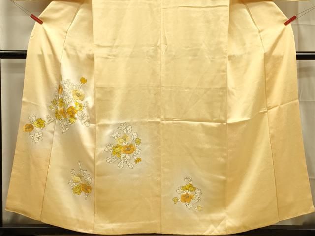 平和屋着物■訪問着　芝草舞花文　暈し染め　金彩　逸品　未使用　CAAH2889ze 平和屋着物□訪問着 舞蝶花文 暈し染め 金彩 正絹 逸品