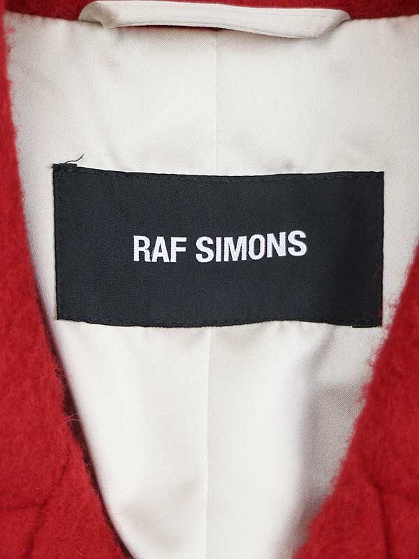 RAF SIMONS ラフシモンズ 18AW CLASSIC COAT ウールクラシックコート レッド 48 - メルカリ