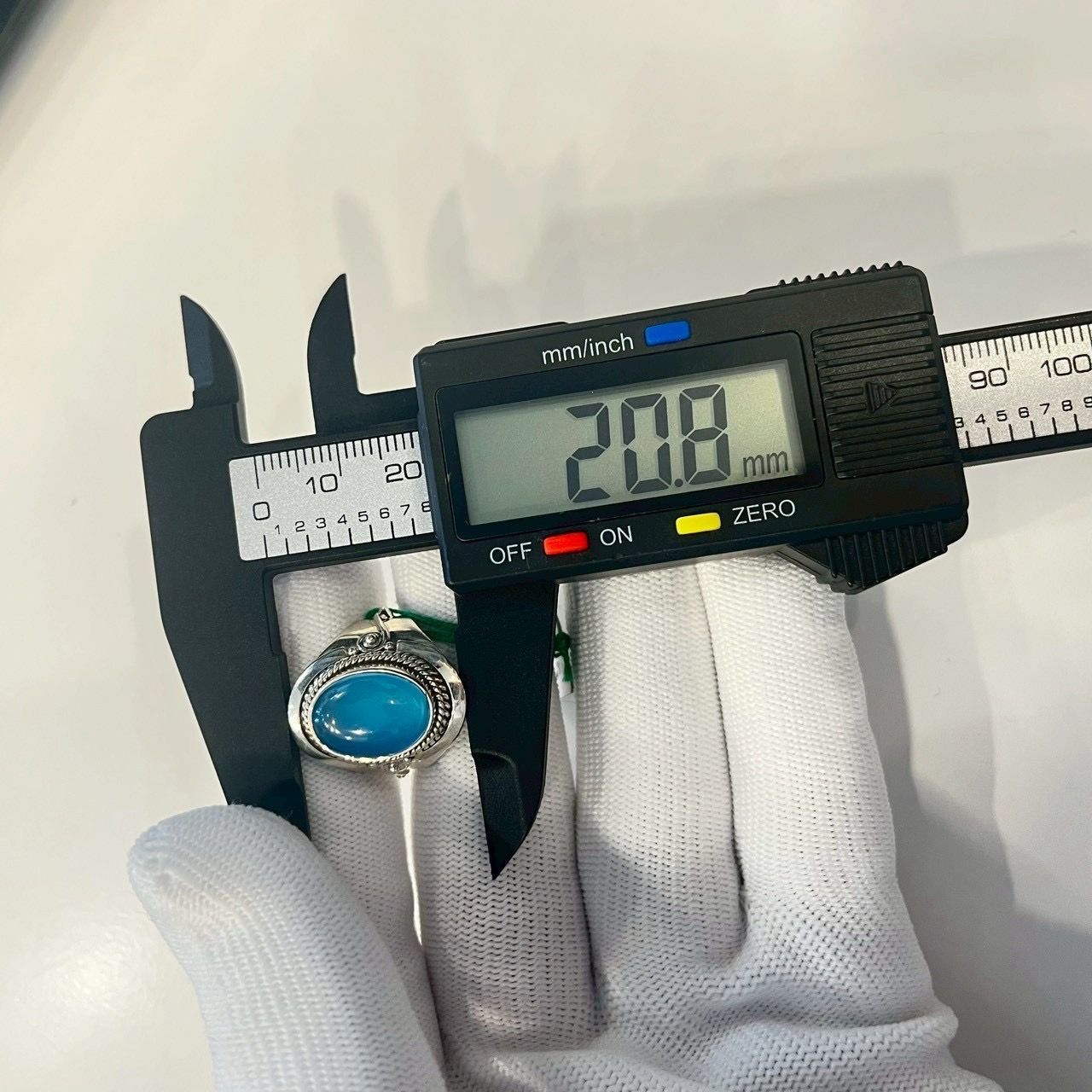 シルバーリング リング 16号 シルバー925 指輪 ブルーカルセドニー 