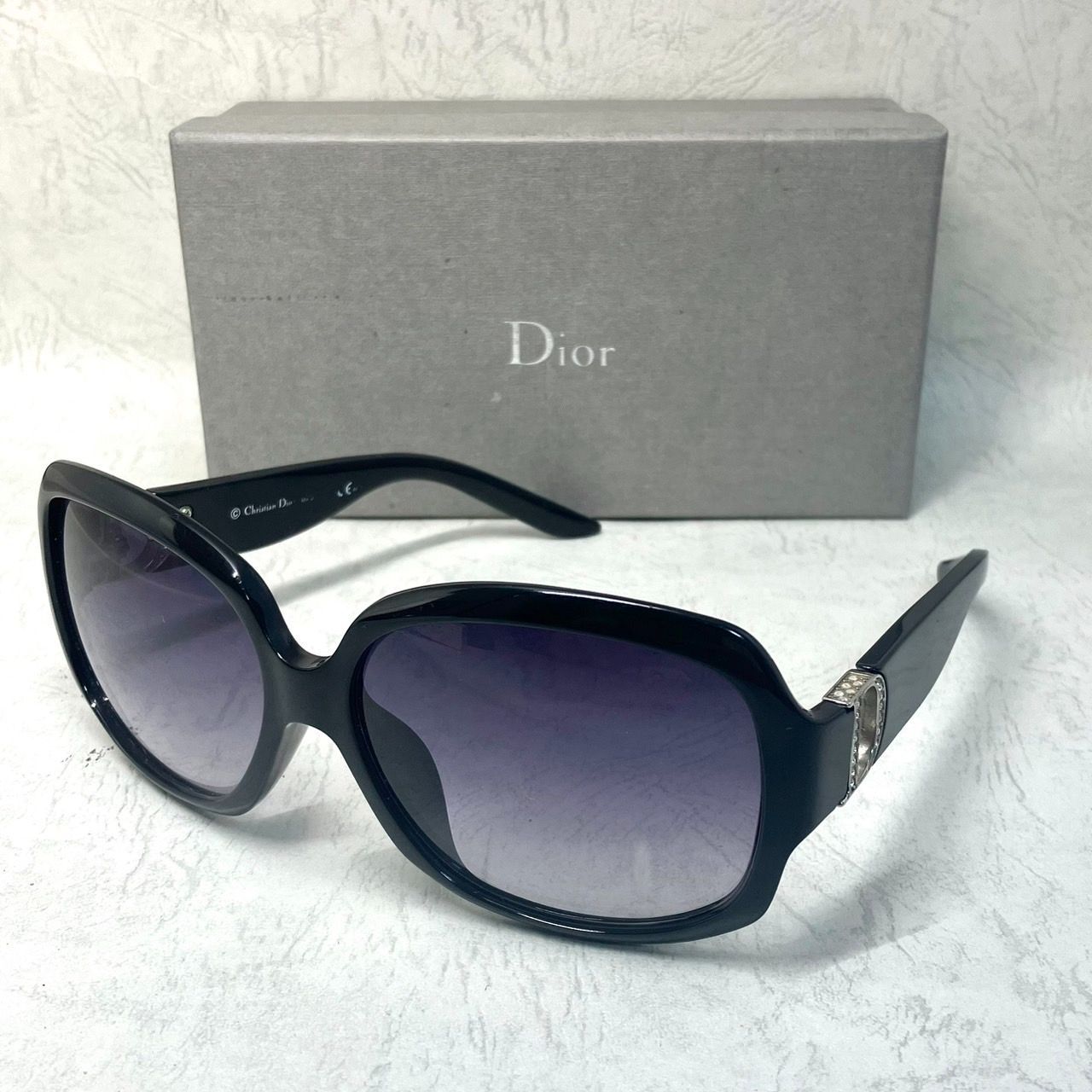 ✨Dior ディオール サングラス ブルー系 メガネ ロゴ ブラック