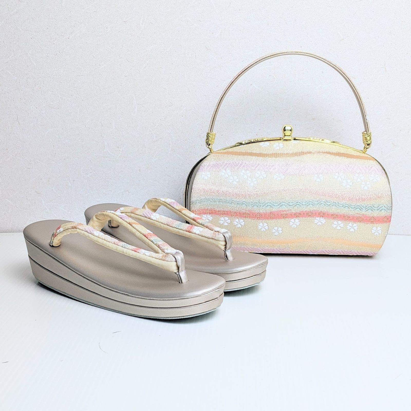 和装 草履バッグセット フォーマル 振袖 帯地 フリーサイズ u15