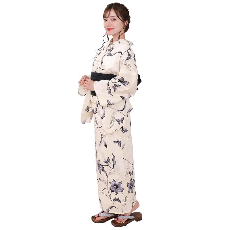 KYOETSU] [キョウエツ] 浴衣セット 変わり織 生成り 2点セット