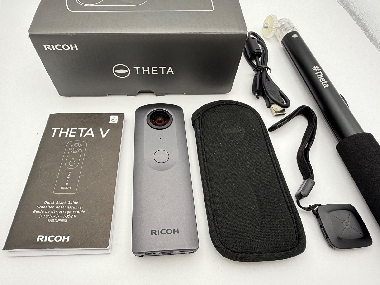 RICOH - かずき：RICOH THETA V 新品未使用、自撮り棒付き Amazon | RICOH THETA スティック TM-2 自撮棒 5段 23cm~83cm