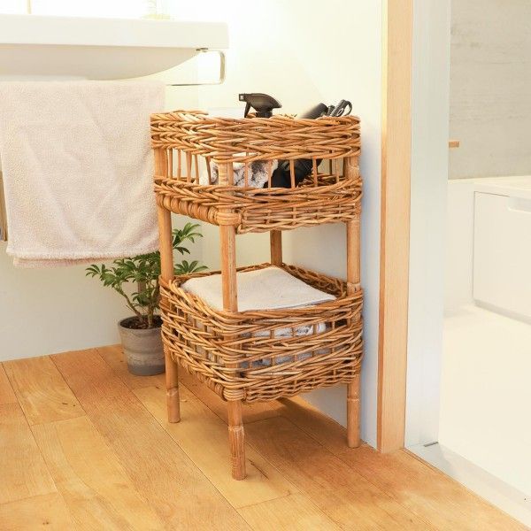 川口工器 YGL-1039 頑丈ランドリーラック 2段(カゴ2点除く) 楽天市場