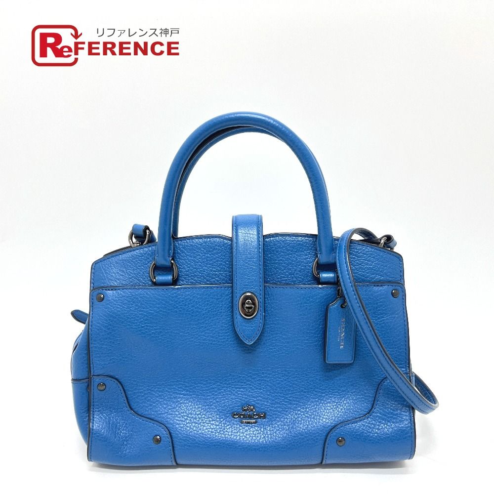 COACH コーチ ハンドバッグ マーサーサッチェル24 37779 レザー ブルー 