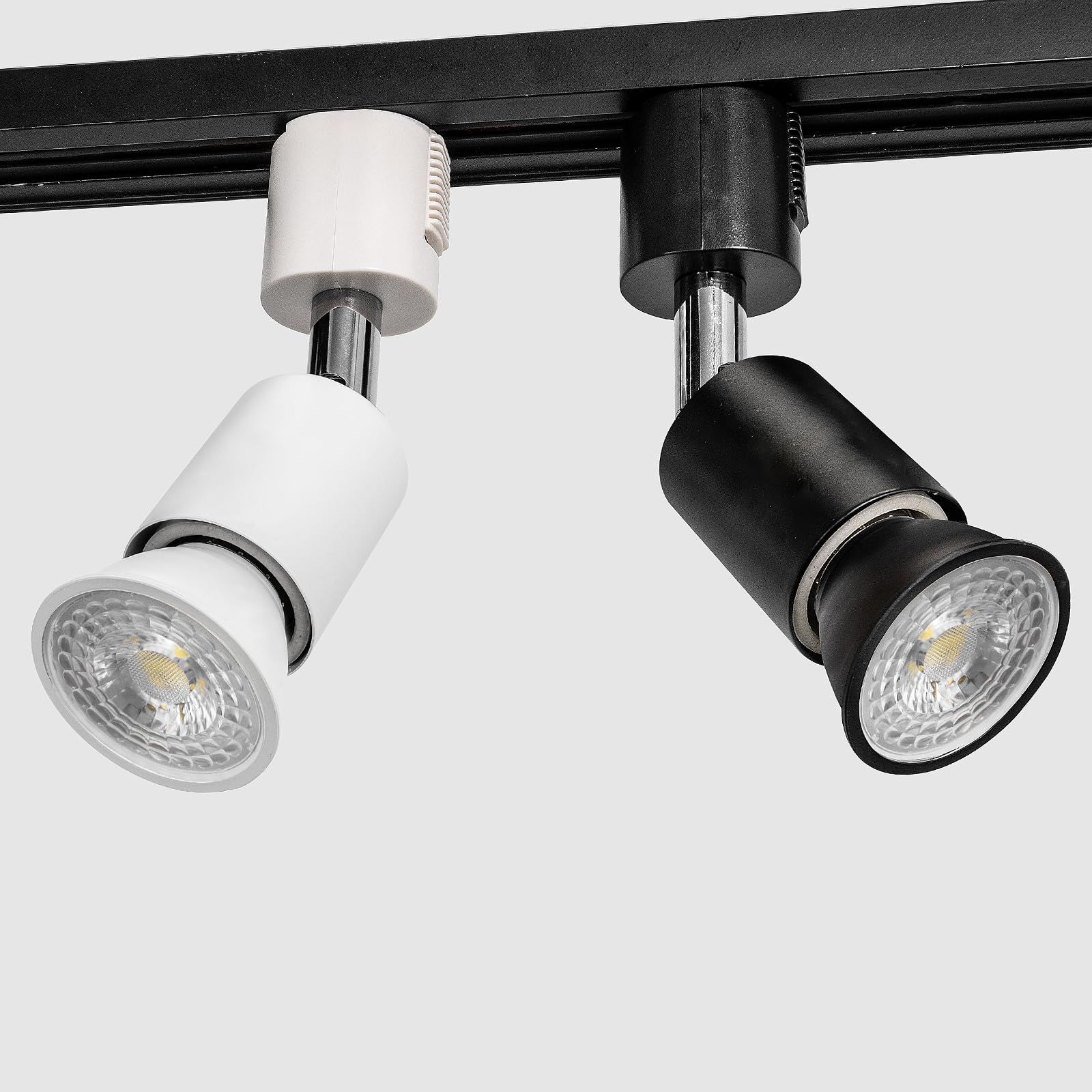 ダクトレール用スポットライト E11口金 LED電球付き 60W形相当 電球色 ダクトレール用スポットライト E11口金 LED電球付き(黒 白 10個セット)