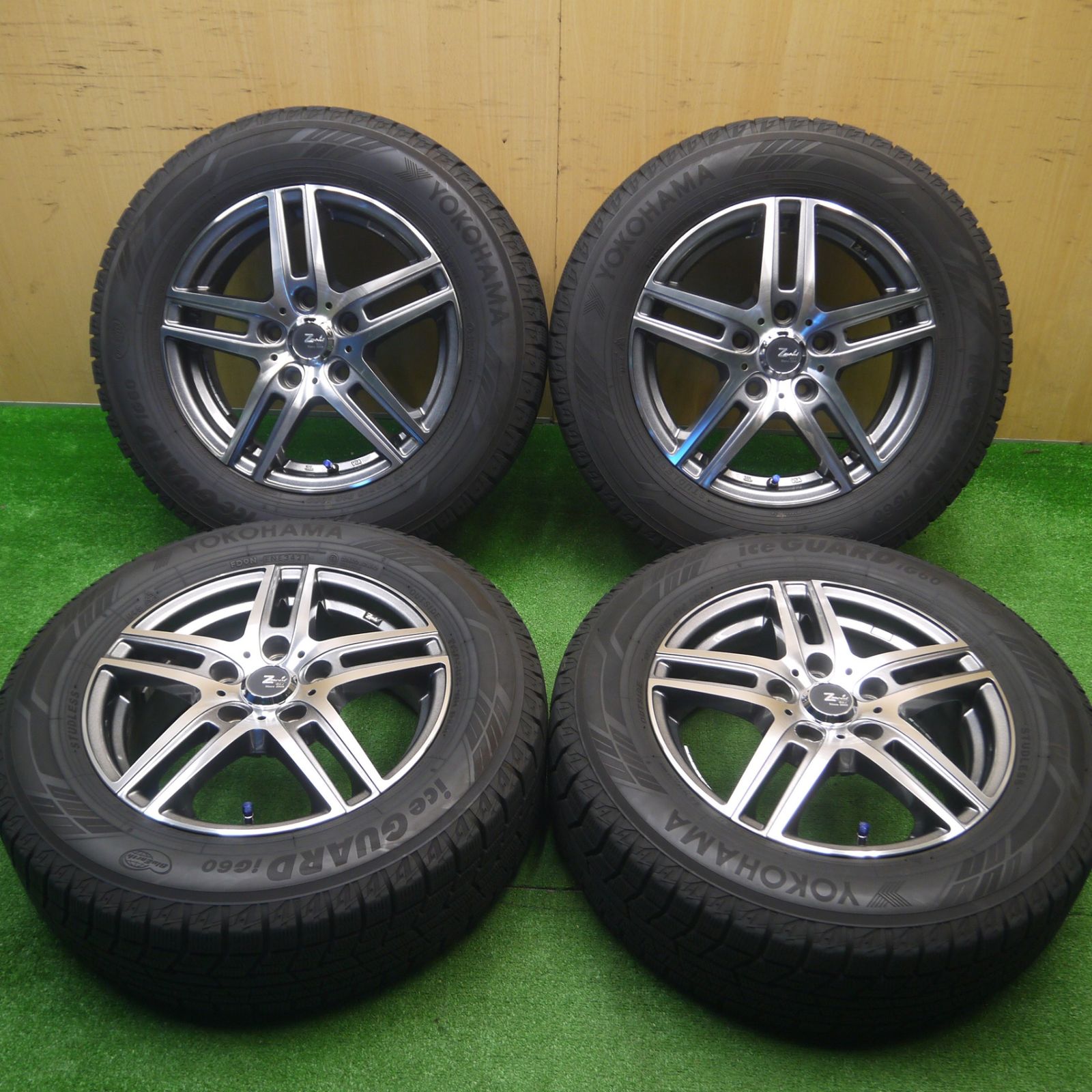 送料込バリ溝ヨコハマ アイスガード IG60 195/65R15 4本 バリ溝！22年！キレイ！9分☆プリウス 等 195⁄65R15 スタッドレス