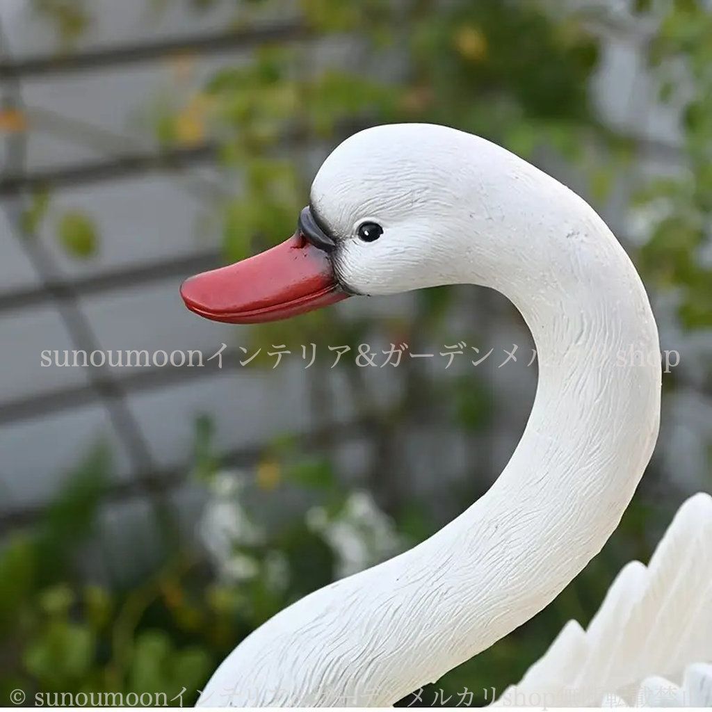 アニマル ホワイト ガーデンオブジェ プランター 白鳥 植木鉢 鳥 置物 ヴィンテージ調 エレガント ガーデニング 雑貨 ガーデン雑貨 ガーデンインテリア ガーデン インテリア 庭の装飾 お洒落 おしゃれ 4-7 STEELWINDOWSANDDOORS_COM