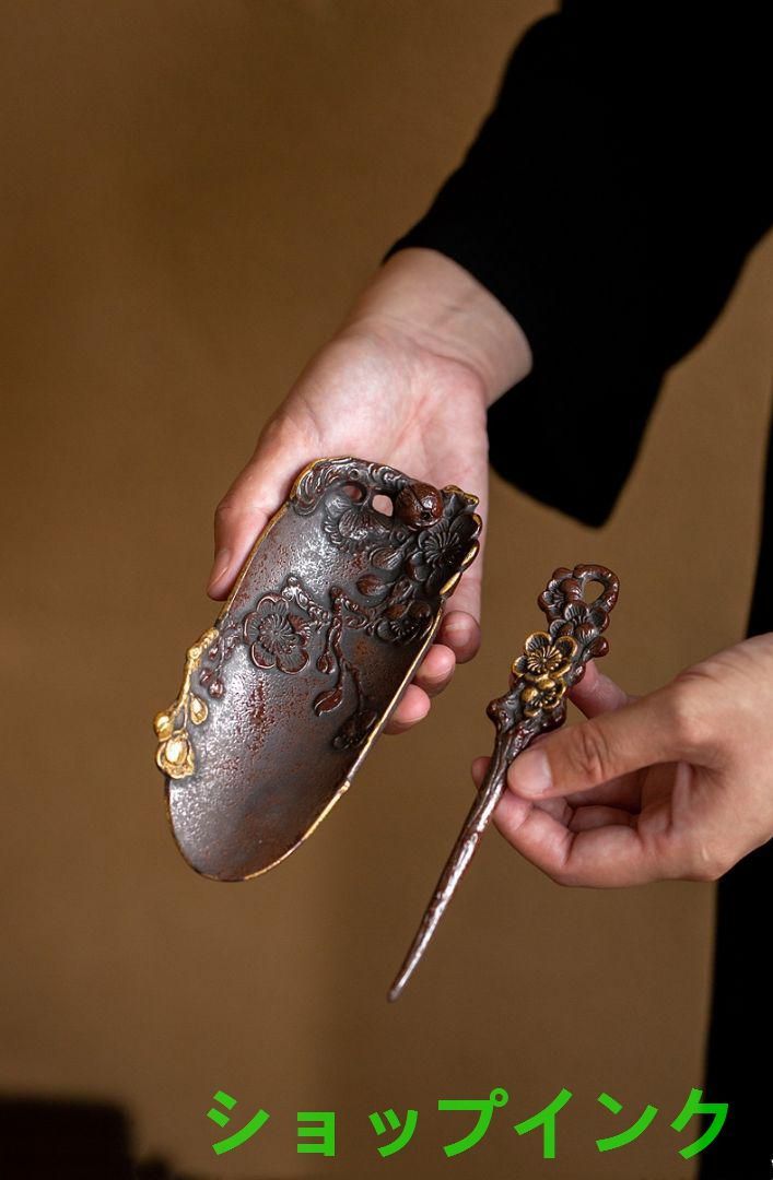 梅の花の手浮彫り茶則 茶杓 新品未使用 茶道具 梅の花の手浮彫り茶則 茶杓 新品未使用 茶道具 - メルカリ
