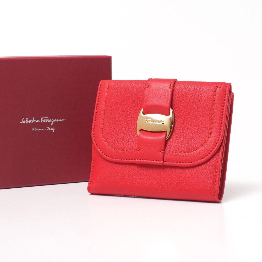 Salvatore Ferragamo 美品 財布 二つ折り バイカラー 高級 278 美品