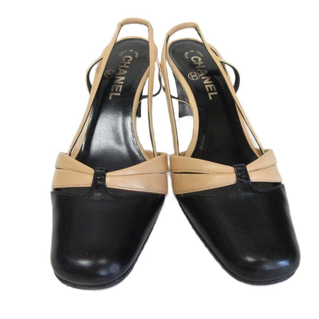 シャネル CHANEL スリングバック パンプス バックストラップ