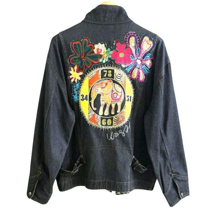 KANSAI O2 山本寛斎　80's ヴィンテージ　デニムジャケット　刺繍 ヴィンテージ KANSAI 02 山本寛斎 刺繍 デニムジャケット M3 - メルカリ