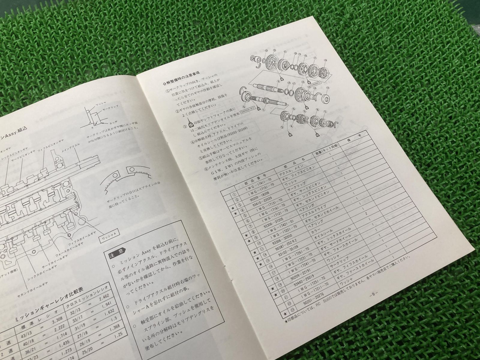 FZR400 サービスマニュアル 補足版 ヤマハ 正規 中古 86年モデル 