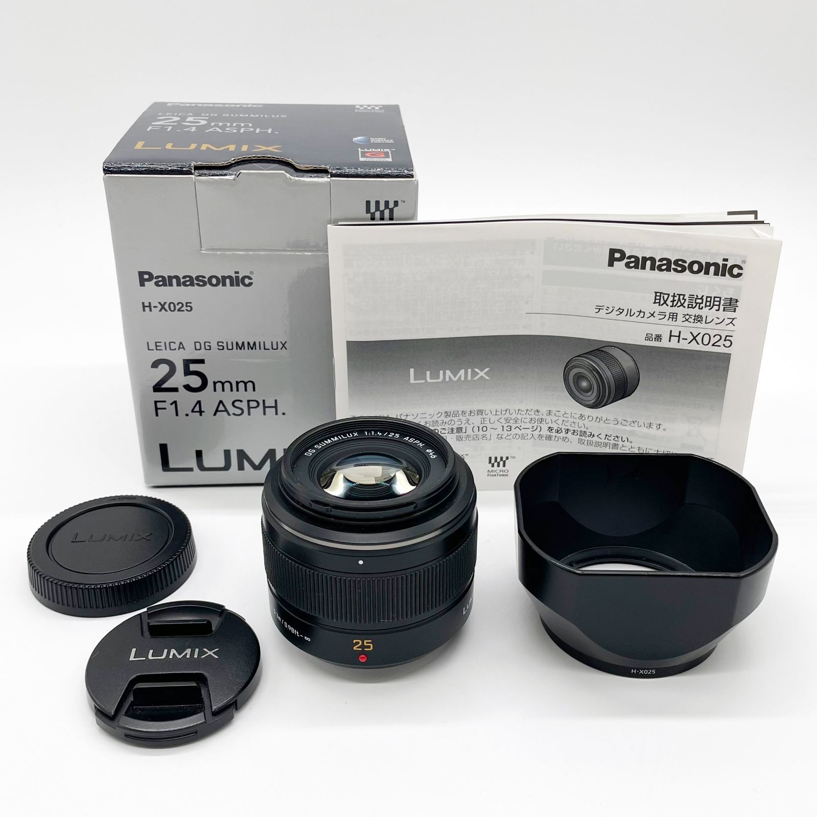 □元箱付きの極上品 PANASONIC パナソニック LEICA DG SUMMILUX 25mm 