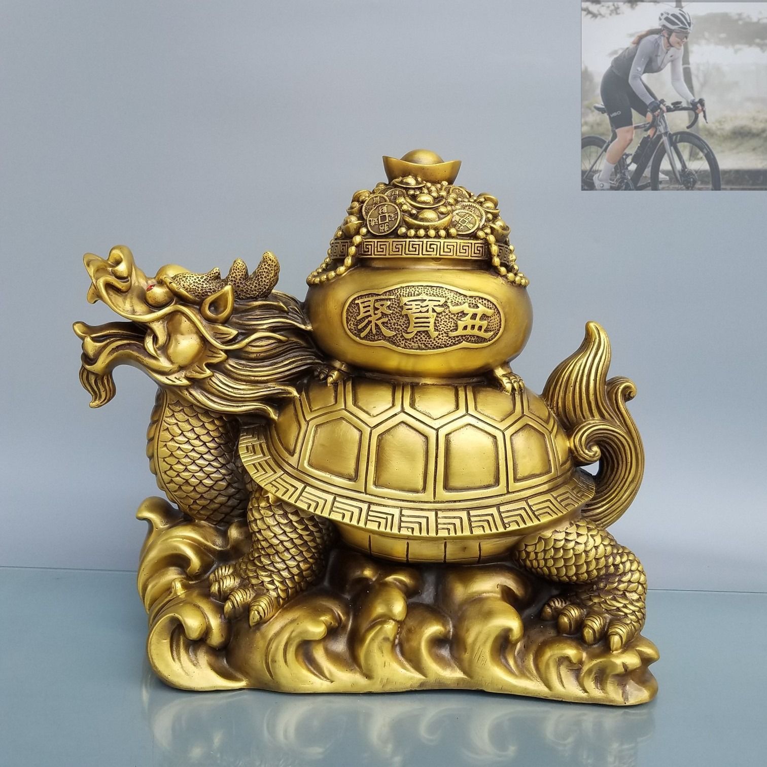 『送料無料！』『金運超絶UP！』ゴールド亀のオブジェ/置物 龍亀 龍 ドラゴン 亀 置物 オブジェ 高級感 運 開運 商売繁盛 黄金