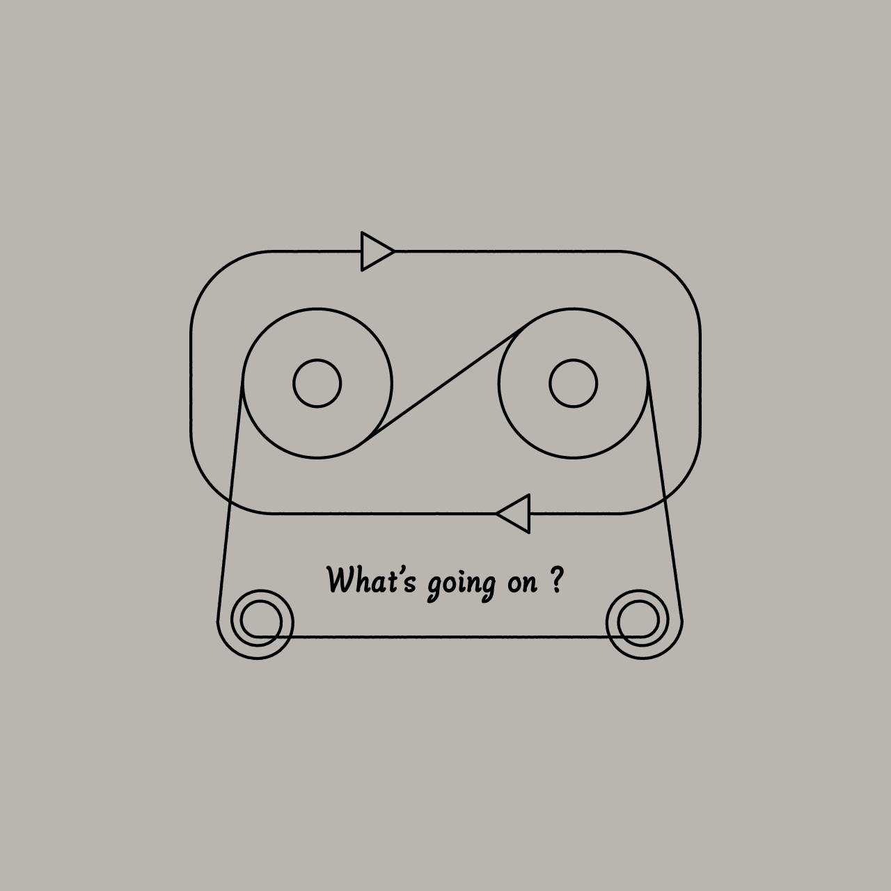 グラフィックTシャツ　What's going on White