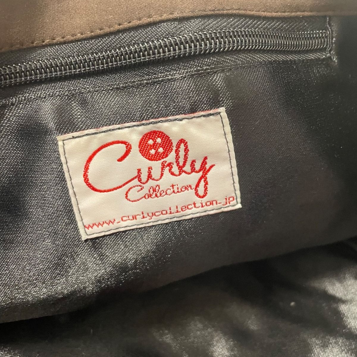 Curly Collection(カーリーコレクション) トートバッグ - ダークブラウン×マルチ スパンコール/ビーズ/2way 化学繊維