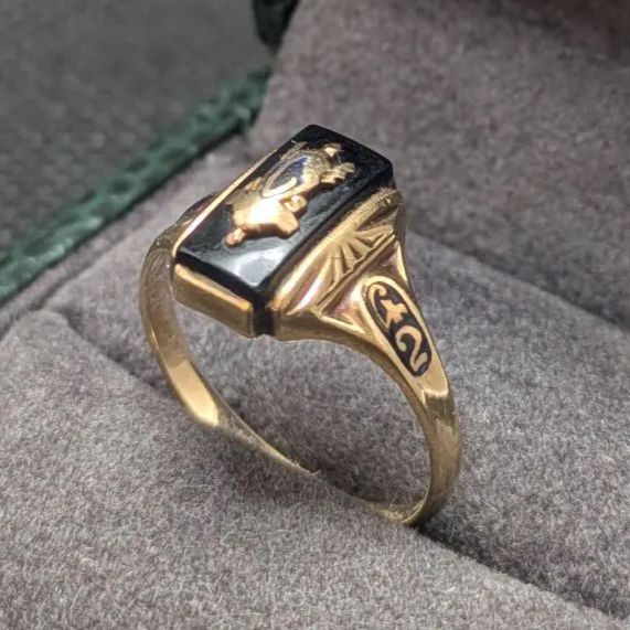 US 10K JOSTEN クラスリング カレッジリング シグネット 1941年 US 10K JOSTEN クラスリング カレッジリング シグネット 1941年