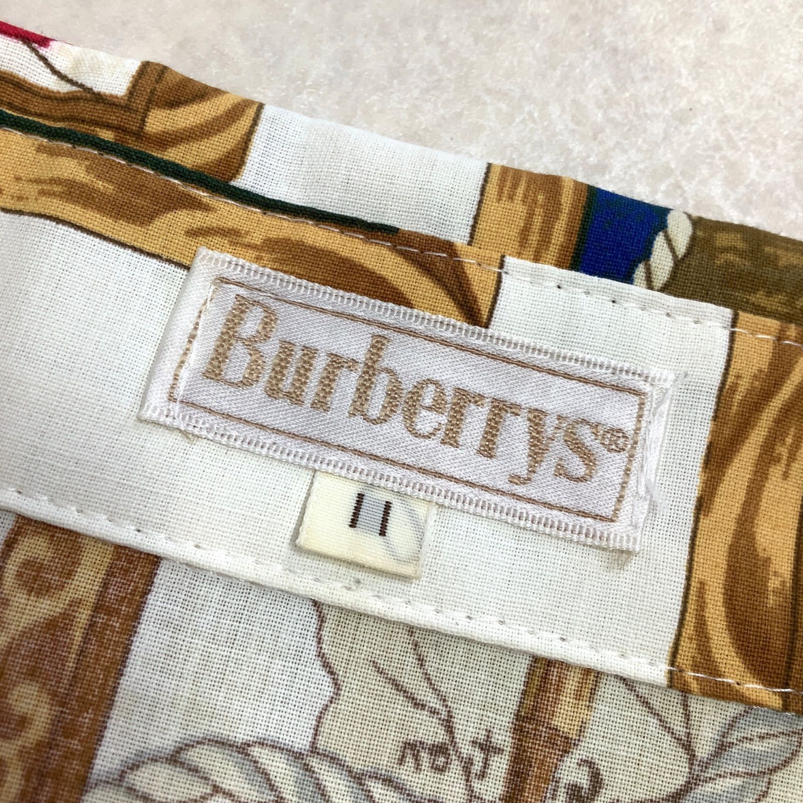 極美品】90s Burberry バーバリー 総柄 スカーフ柄シャツ 11 L - メルカリ