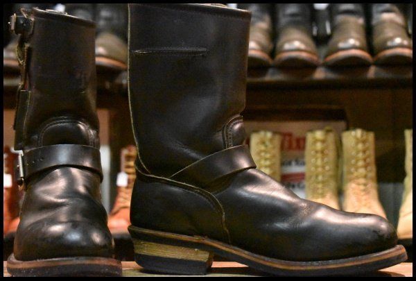 7.5D PT91刺繍タグ レッドウィング 8270 ナイフポケット エンジニア 黒 スチールトゥ ブーツ redwing HOPESMORE FI179