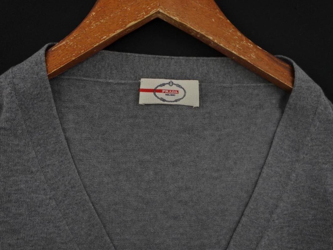 PRADA プラダ ウール カーディガン size 42 グレー レディース