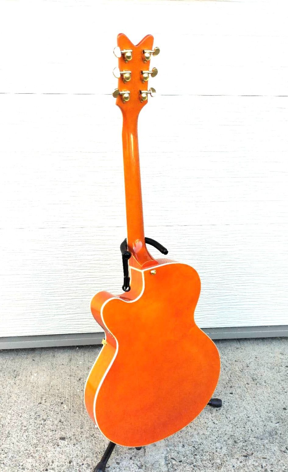 オレンジカラーゴールドパーツ フルアコアーチトップ トレモロアーム